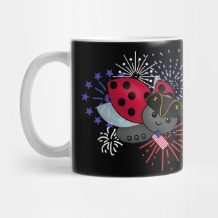 July 4th Minuteman Ladybug Mug
